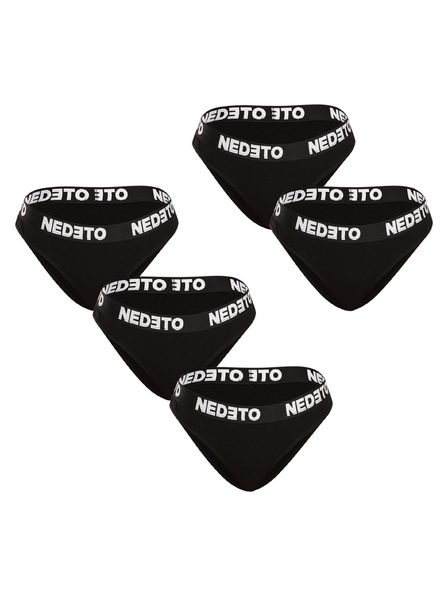 Nedeto Komplet petih ženskih hlačk Nedeto Black