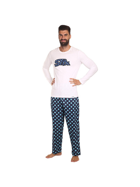 Styx Moška pižama Styx Polka Dot