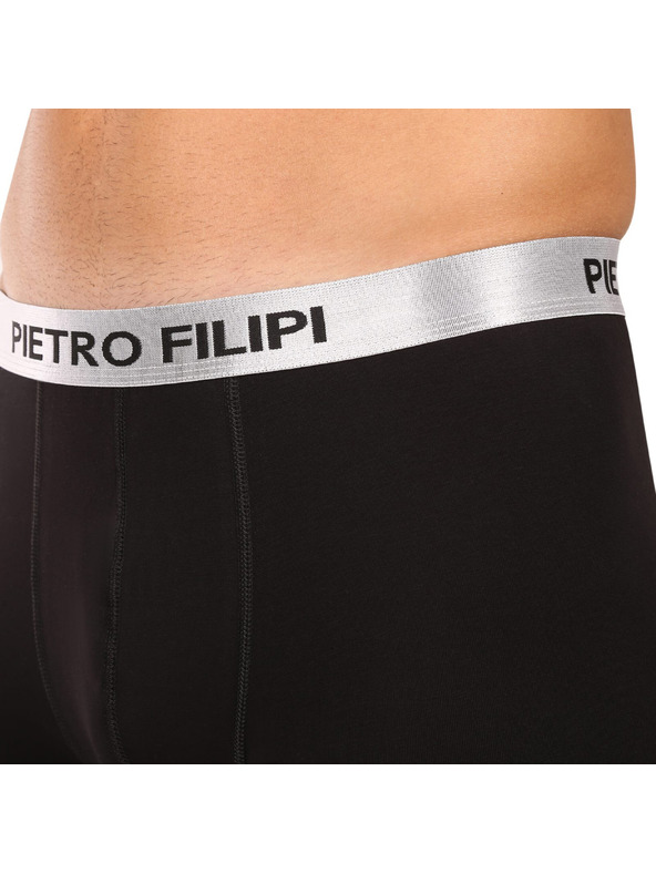 Pietro Filipi Komplet dveh - moške boksarice Pietro Filipi črne Metalic silver