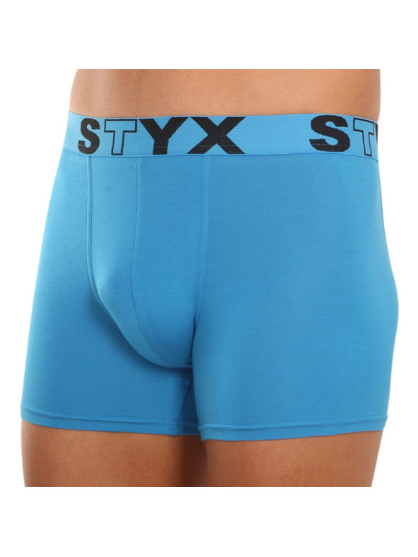 Styx Moške boksarice Styx long športna elastika svetlo modre