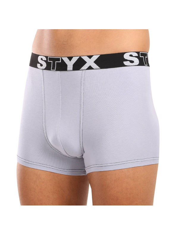 Styx Komplet treh - moške boksarice Styx sports elastic sive barve