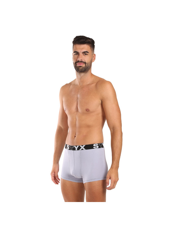 Styx Komplet treh - moške boksarice Styx sports elastic sive barve