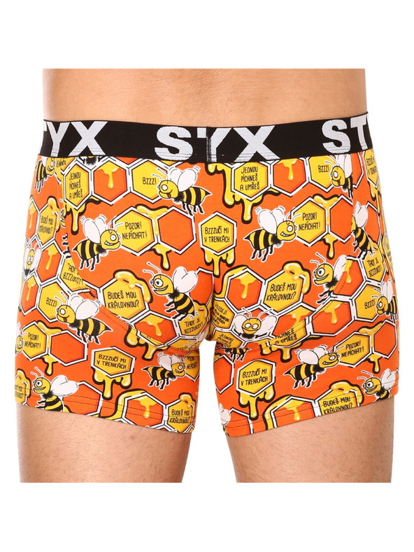Styx Moške boksarice Styx long art športni elastik čebele