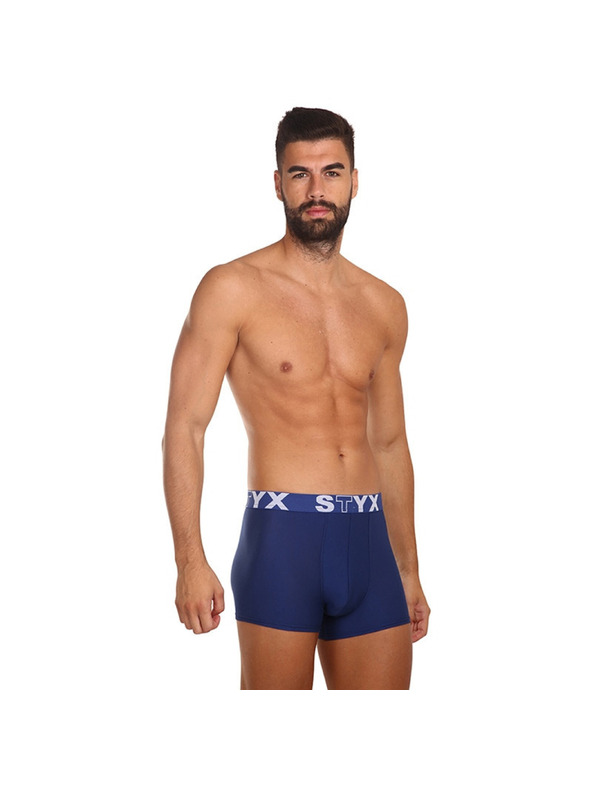Styx Set treh - moške boksarice Styx športni elastik temno modre
