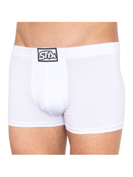 Styx Moške boksarice Styx klasični elastik bele