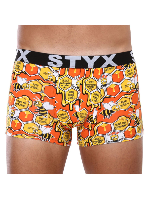 Styx Moške boksarice Styx art športni elastik čebele