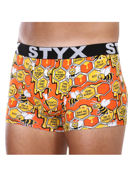 Styx Moške boksarice Styx art športni elastik čebele