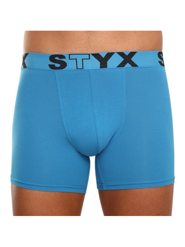 Styx Komplet treh - moške boksarice Styx dolge športne elastične večbarvne