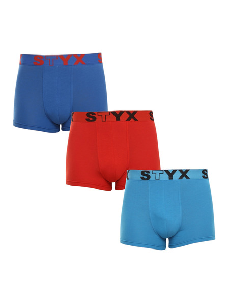 Styx Komplet treh - moške boksarice Styx sports elastic večbarvne