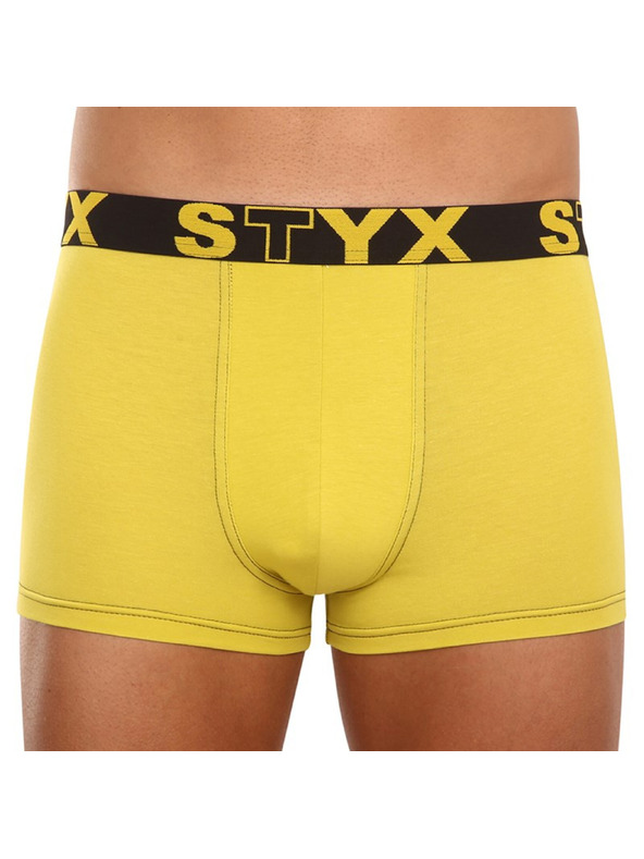 Styx Мужские боксеры Styx спортивный пояс зеленожёлтые