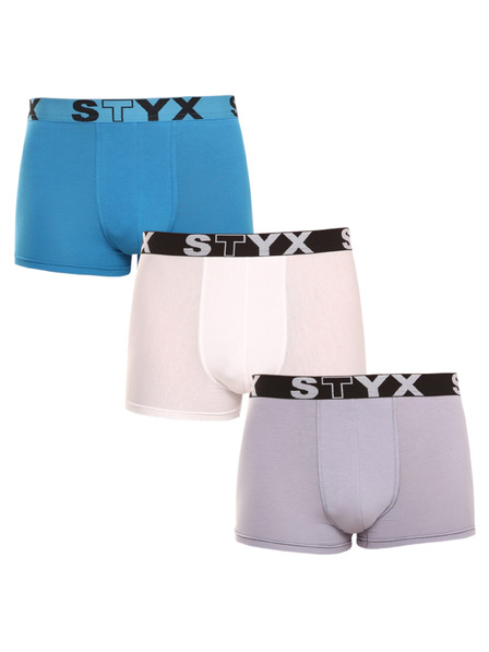 Styx Komplet treh - moške boksarice Styx sports elastic večbarvne