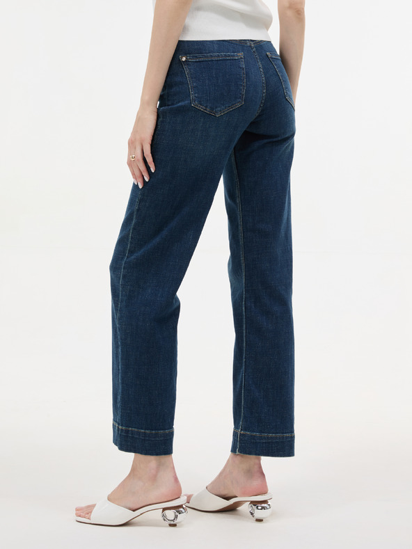 Orsay Temno modre ženske wide leg kavbojke ORSAY