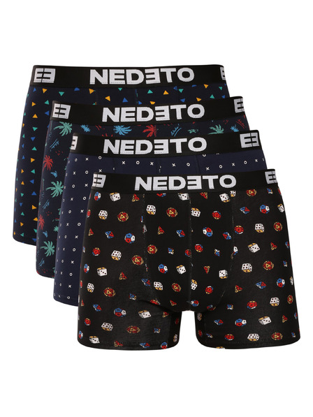 Nedeto Komplet štirih - moške boksarice Nedeto večbarvne