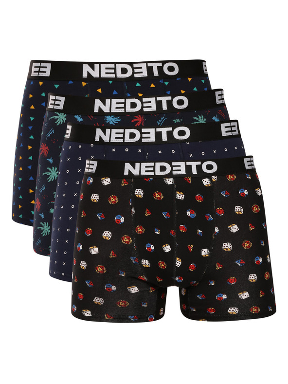 Nedeto Komplet štirih - moške boksarice Nedeto večbarvne