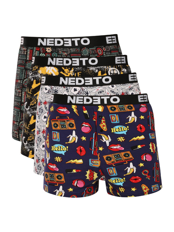 Nedeto Komplet štirih - moške gatke Nedeto večbarvne