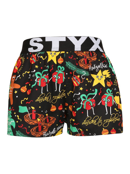 Styx Otroške kratke hlače Styx art športni elastičen pas Božični okraski