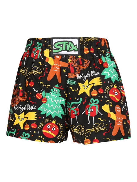 Styx Otroške kratke hlače Styx art klasičen elastičen pas Božični okraski