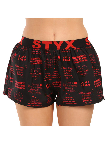 Styx Ženske gaćice Styx art športni gumičasti pas Valentinov dan besedila