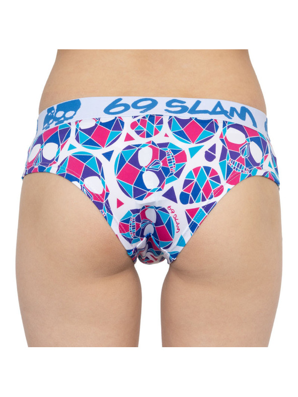 69slam Ženske spodnjice 69SLAM boxer skullmond white