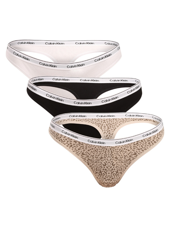 Calvin Klein Komplet treh - ženski tange Calvin Klein večbarvne
