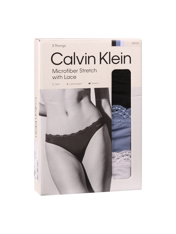Calvin Klein Komplet treh - ženski tange Calvin Klein večbarvne
