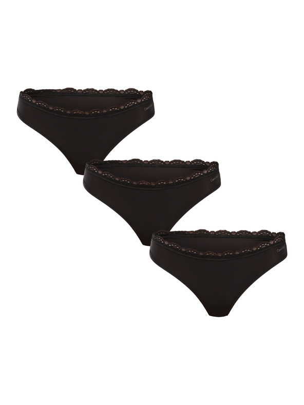 Calvin Klein Set treh - ženska tanga Calvin Klein črna
