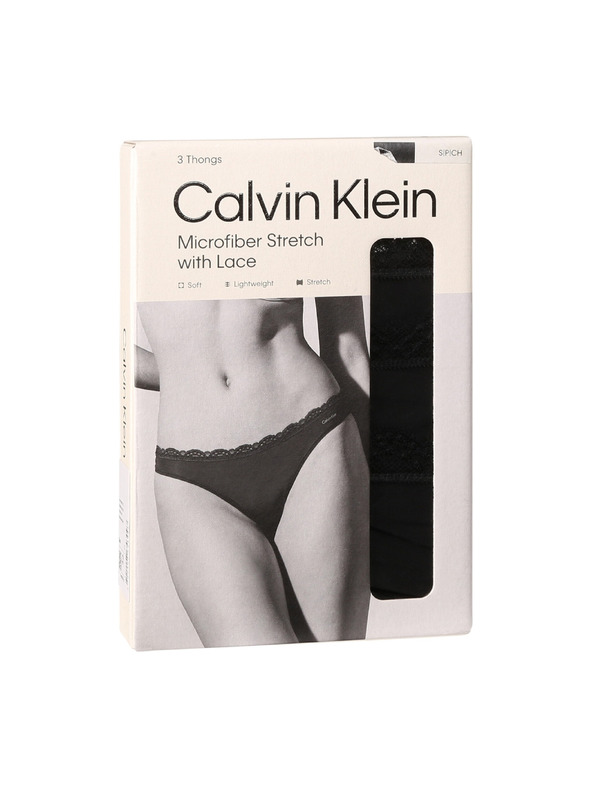 Calvin Klein Set treh - ženska tanga Calvin Klein črna
