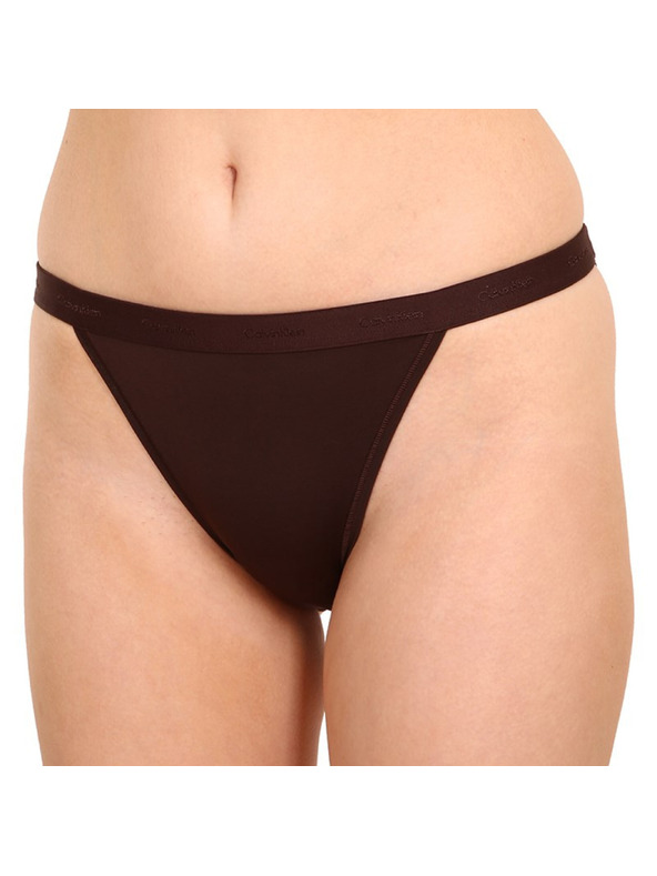 Calvin Klein Ženske hlačke Calvin Klein temno rjave