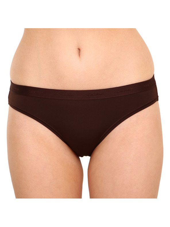 Calvin Klein Ženske hlačke Calvin Klein temno rjave