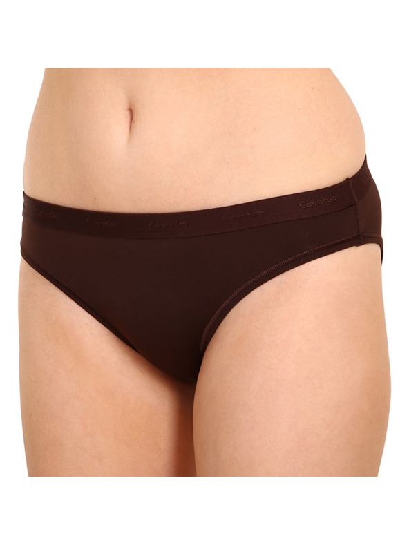 Calvin Klein Ženske hlačke Calvin Klein temno rjave