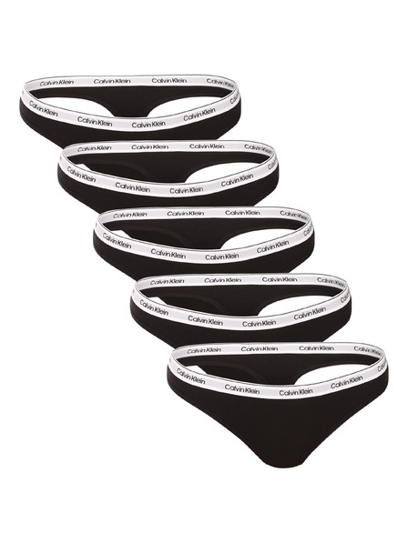 Calvin Klein Set petih - ženska tanga Calvin Klein črna