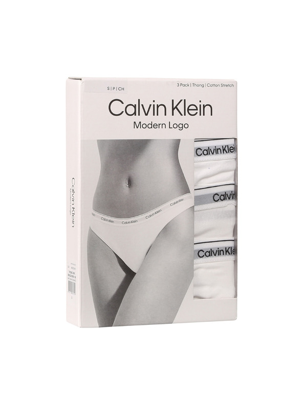 Calvin Klein Set treh - ženska tanga Calvin Klein bela