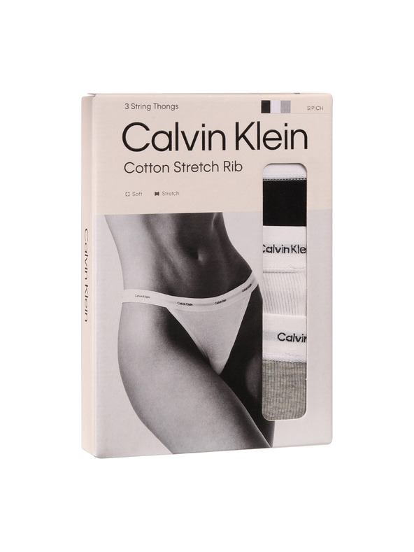Calvin Klein Komplet treh - ženski tange Calvin Klein večbarvne