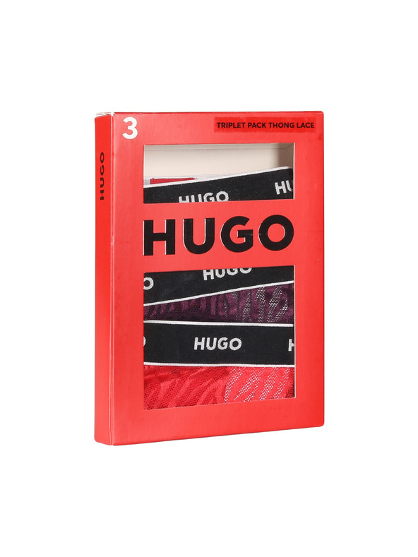 HUGO Komplet treh - Ženske tange HUGO večbarvne