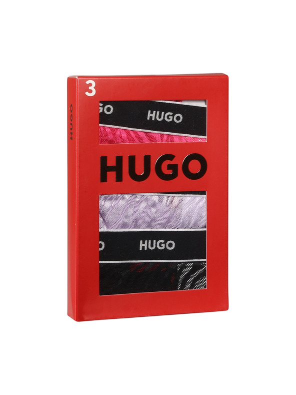 HUGO Komplet treh - Ženski nogavičke HUGO večbarvne
