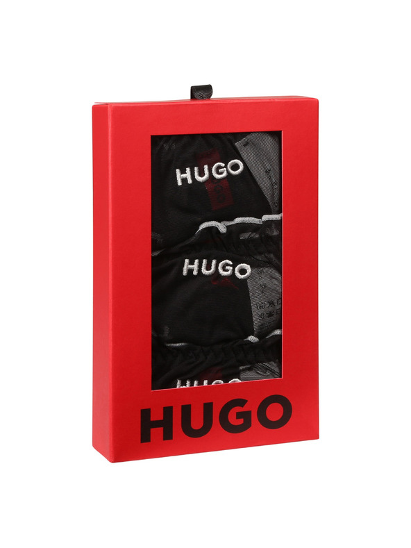 HUGO Komplet treh - Ženski tanga HUGO črna