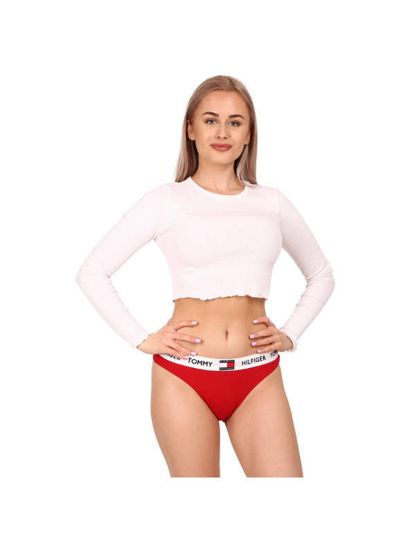 Tommy Hilfiger Ženske hlačke Tommy Hilfiger rdeče