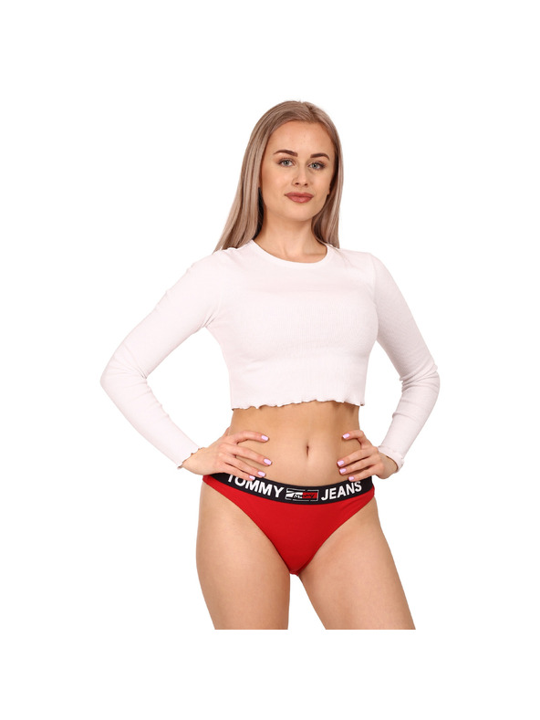 Tommy Hilfiger Ženske hlačke Tommy Hilfiger rdeče