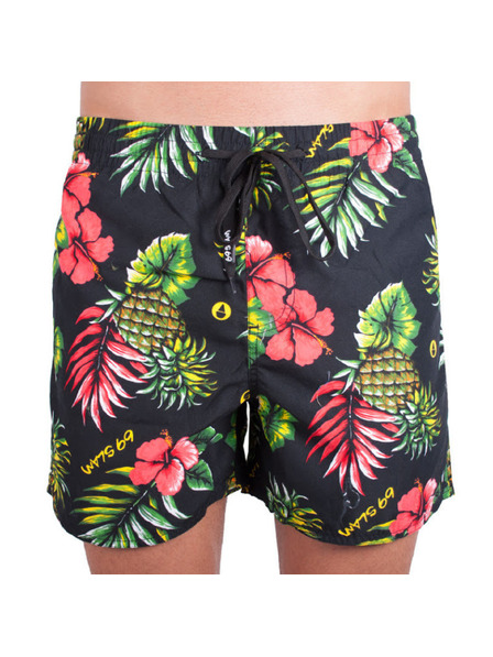 69slam Moške plavalne hlače 69SLAM boardshort leilani black