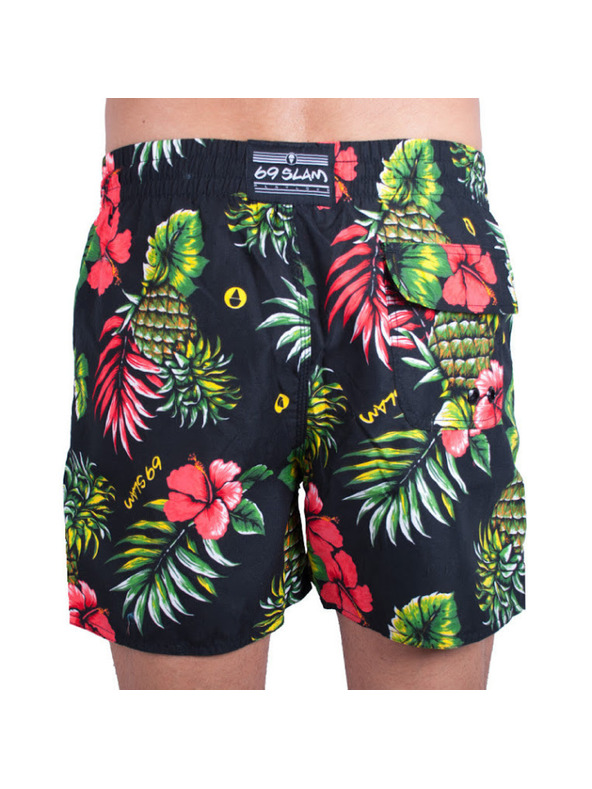 69slam Moške plavalne hlače 69SLAM boardshort leilani black