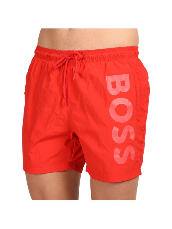 BOSS Moške plavalne hlače BOSS rdeče
