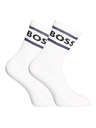 BOSS Komplet treh - nogavice BOSS visoke bele