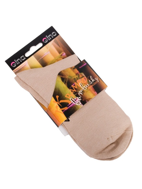 gino Nogavice Gino bambusne beige