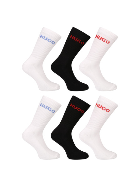 HUGO Set sestih - nogavice HUGO visoke večbarvne