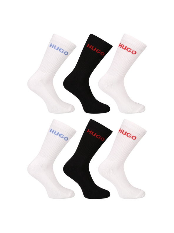 HUGO Set sestih - nogavice HUGO visoke večbarvne