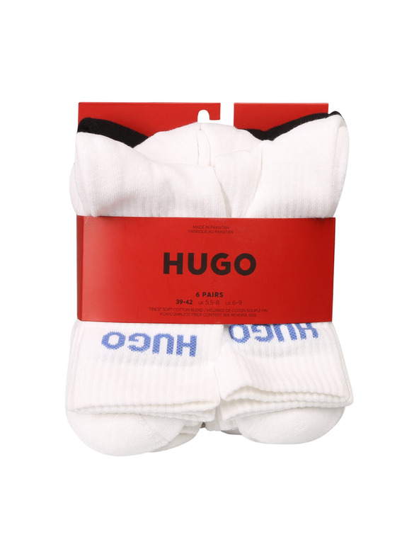 HUGO Set sestih - nogavice HUGO visoke večbarvne