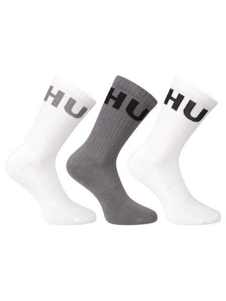 HUGO Set treh - nogavice HUGO visoke večbarvne