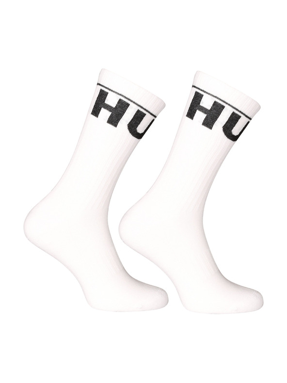 HUGO Set dveh - nogavice Hugo visoke bele