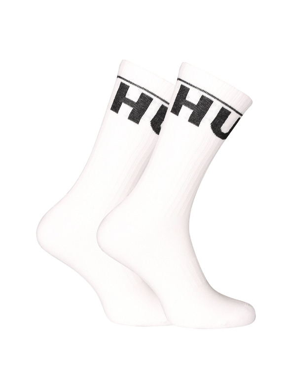 HUGO Set dveh - nogavice Hugo visoke bele