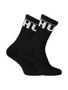 HUGO Set dveh - nogavice HUGO visoke črne